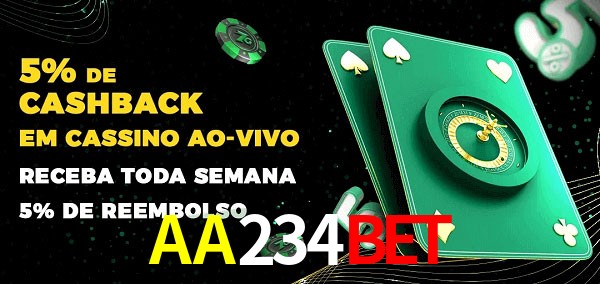 Promoções do cassino ao Vivo AA234BET